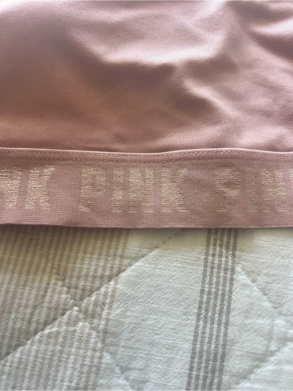 PINK Victoria's Secret Pale Pink Seamless Sports Bra & Leggings Set